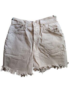 22" True Vintage Farm Girl Shorts Penneys 1960s Womens Denim Distressed Fringe